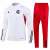 CR Flamengo Quarter Zip Tute Felpe da Allenamento 2023-24 Bianca per Uomo